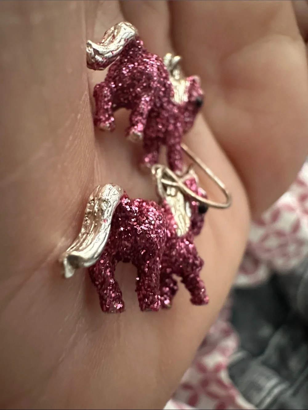 Sparkle Unicorn Necklace & Earrings Set - Pink Glitter